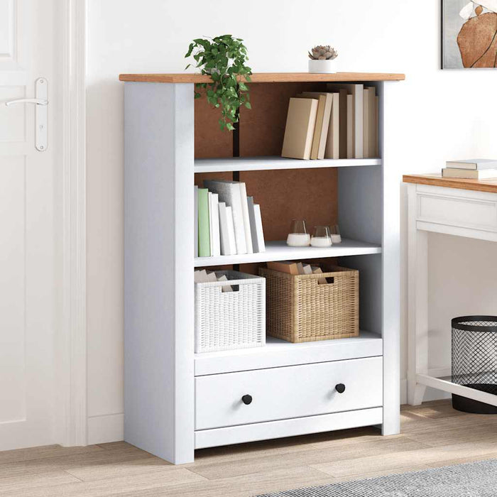 Bibliotecă, alb, 80x35x110 cm, lemn masiv de pin, gama Panama - WALTI WALTI