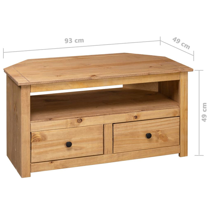 Comodă TV de colț, 93x49x49 cm, lemn masiv de pin, gama Panama - WALTI WALTI