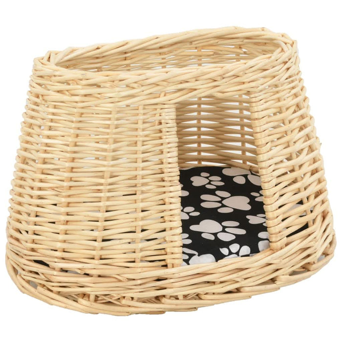 Set coșuri pisici cu perne 3 piese 47x34x60 cm răchită naturală - WALTI WALTI