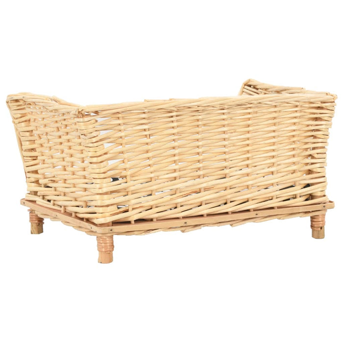 Coș pentru câini cu pernă, 50x33x30 cm, salcie naturală - WALTI WALTI