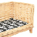 Coș pentru câini cu pernă, 50x33x30 cm, salcie naturală - WALTI WALTI