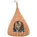 Casă pentru pisici cu pernă, 40x60 cm, salcie naturală, teepee - WALTI WALTI