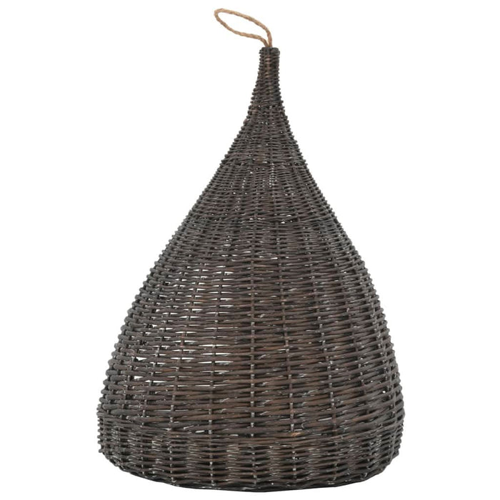 Casă de pisici cu pernă, gri, 40x60 cm, salcie naturală, teepee - WALTI WALTI