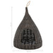 Casă de pisici cu pernă, gri, 40x60 cm, salcie naturală, teepee - WALTI WALTI