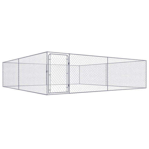 Padoc pentru câini de exterior, 4 x 4 x 1 m, oțel galvanizat - WALTI WALTI