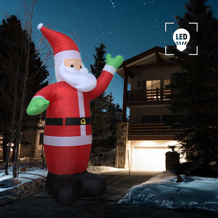 Moș Crăciun gonflabil, LED, IP20, 600 cm, XXL WALTI