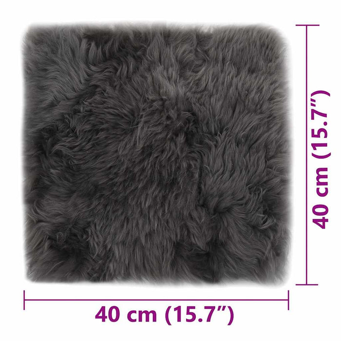Învelișuri scaun 2 buc. gri deschis 40x40cm piele oaie naturală - WALTI WALTI