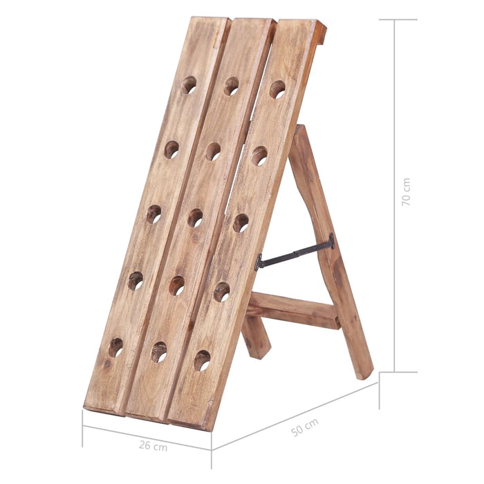 Suport de vin pentru 15 sticle 26x50x70 cm lemn masiv de mahon WALTI