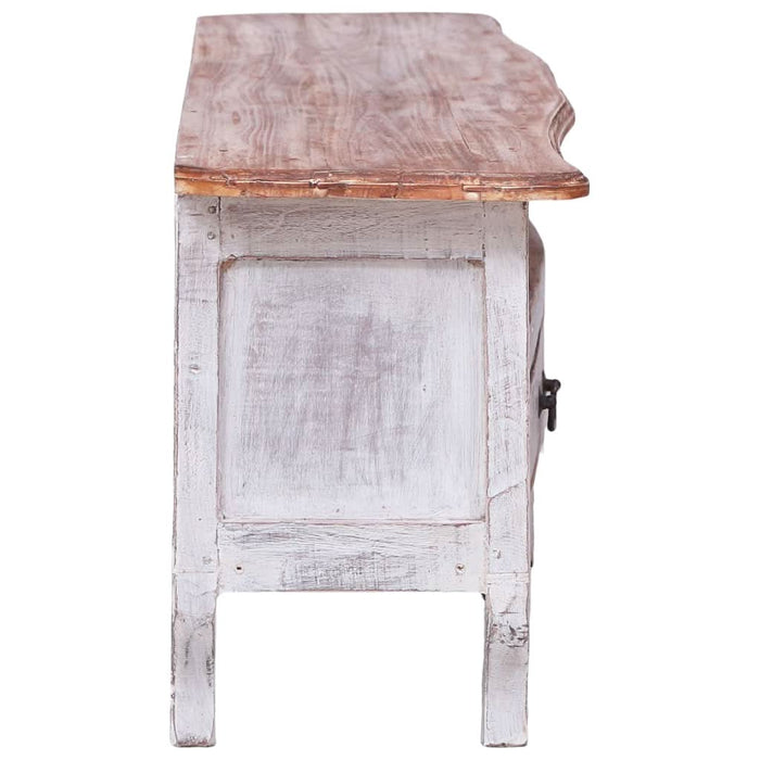Dulap TV, alb, 120x30x40 cm, lemn masiv de mahon - WALTI WALTI