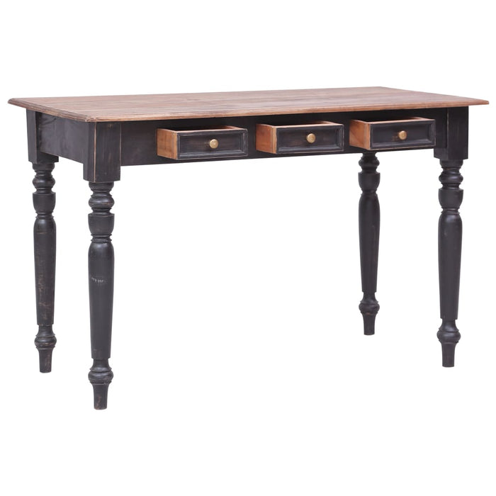 Birou cu 3 sertare, 117 x 57 x 75 cm, lemn masiv de mahon - WALTI WALTI