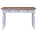 Birou cu sertare, alb, 117x57x75 cm, lemn masiv de mahon - WALTI WALTI
