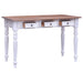 Birou cu sertare, alb, 117x57x75 cm, lemn masiv de mahon - WALTI WALTI