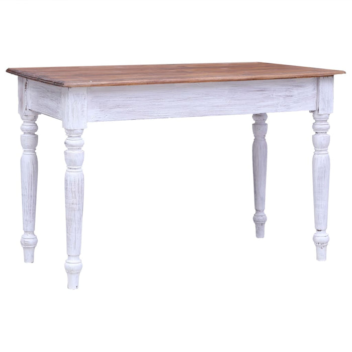 Birou cu sertare, alb, 117x57x75 cm, lemn masiv de mahon - WALTI WALTI
