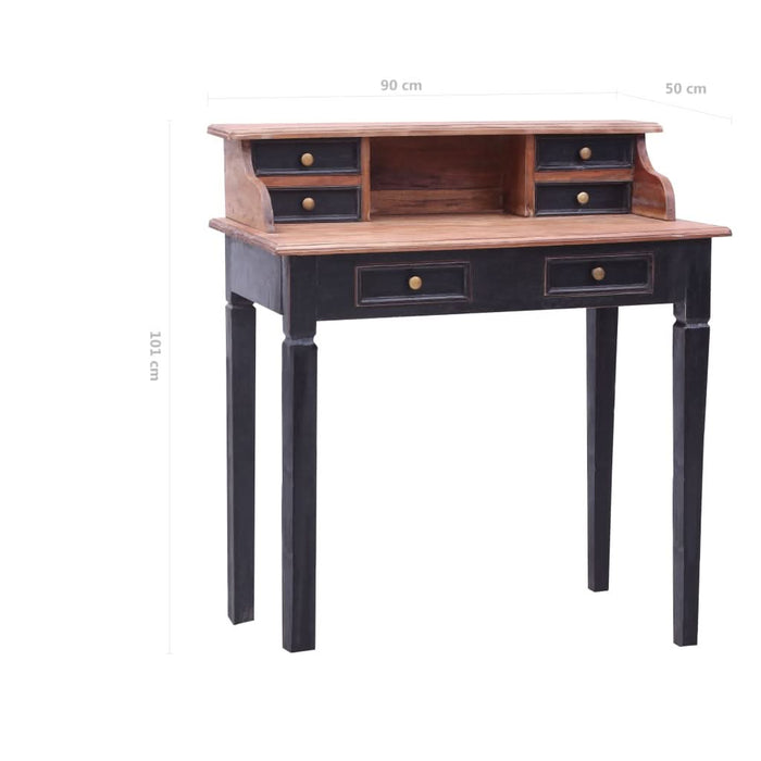 Birou de scris cu sertare, 90x50x101 cm, lemn masiv reciclat - WALTI WALTI