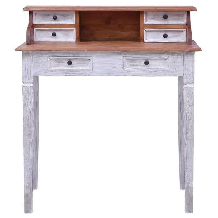 Birou de scris cu sertare, 90x50x101 cm, lemn masiv reciclat - WALTI WALTI