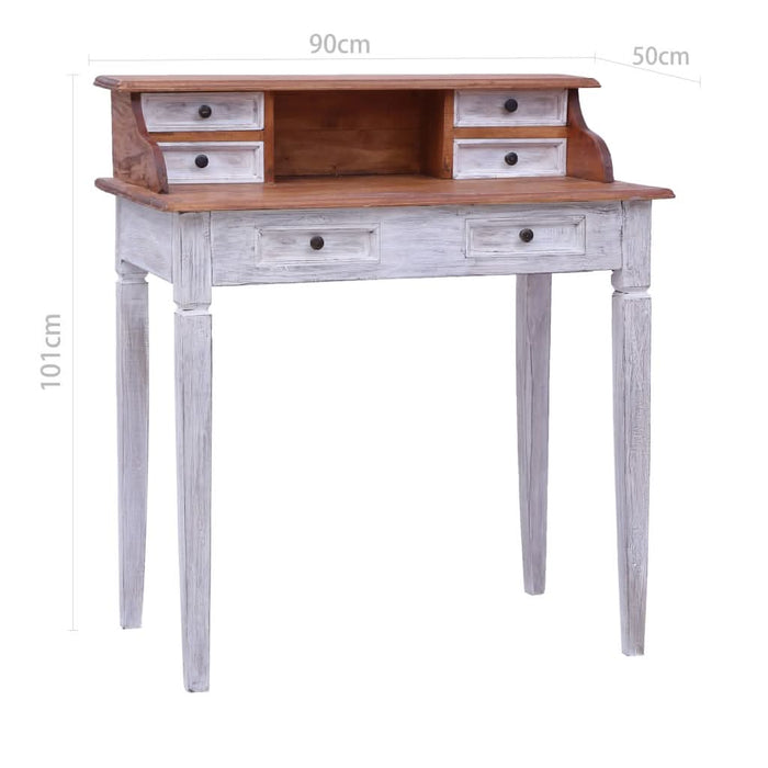 Birou de scris cu sertare, 90x50x101 cm, lemn masiv reciclat - WALTI WALTI