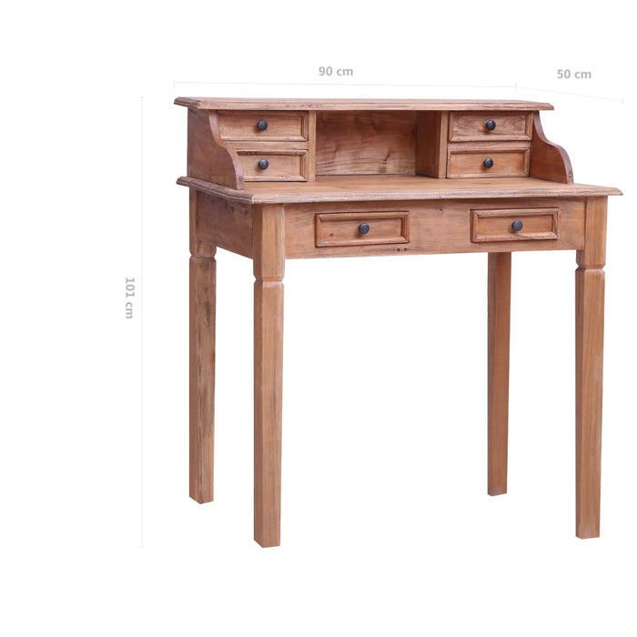 Birou de scris cu sertare, 90x50x101 cm, lemn masiv de mahon - WALTI WALTI