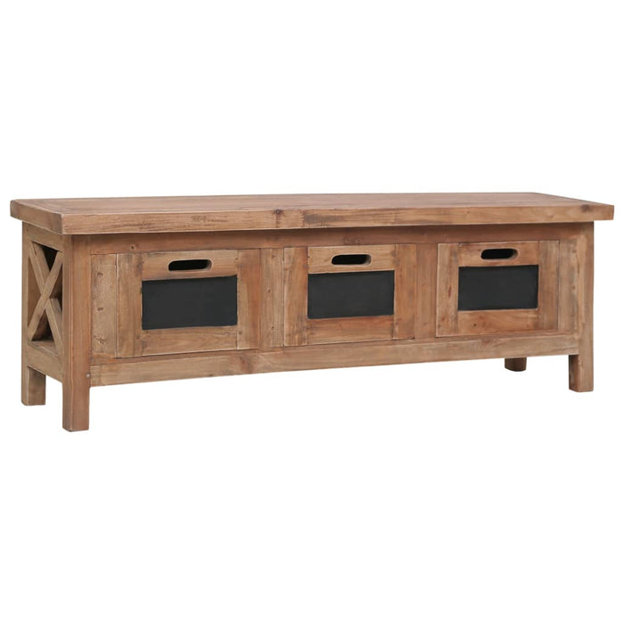 Comodă TV cu 3 sertare, 120 x 30 x 40 cm, lemn masiv de mahon WALTI