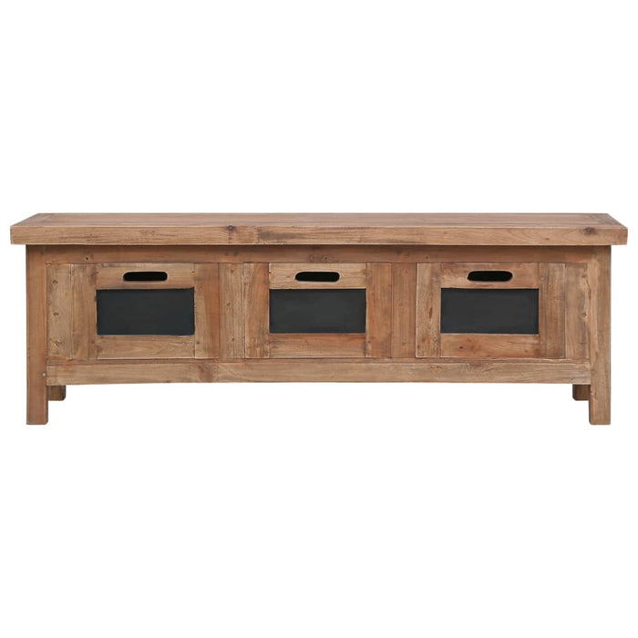 Comodă TV cu 3 sertare, 120 x 30 x 40 cm, lemn masiv de mahon WALTI