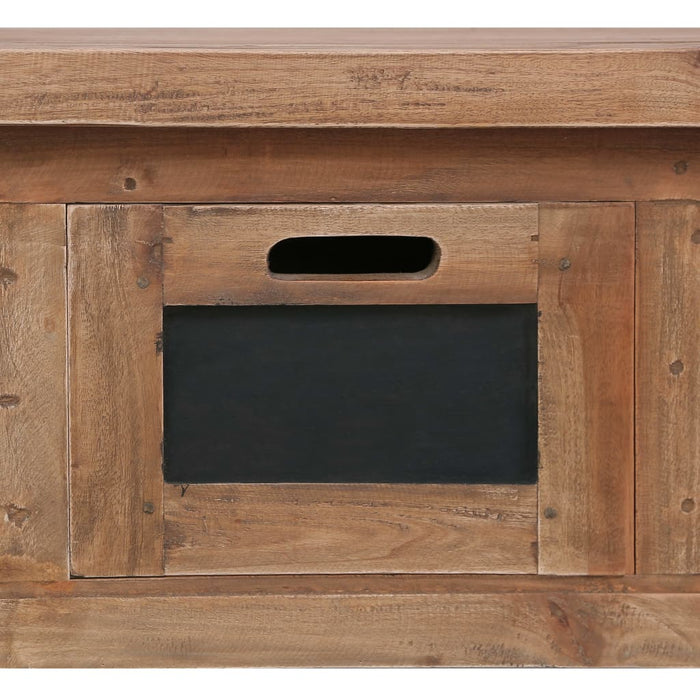 Comodă TV cu 3 sertare, 120 x 30 x 40 cm, lemn masiv de mahon WALTI