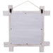 Oglindă cu ramă din bușteni, alb, 70x70 cm, lemn masiv reciclat - WALTI WALTI