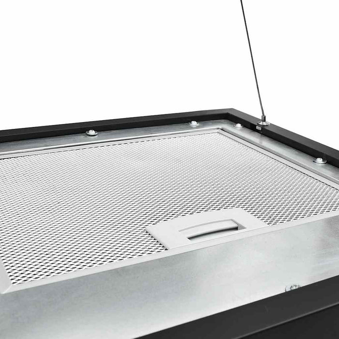 Hotă suspendată insulă, LCD tactil, 37 cm, oțel - WALTI WALTI