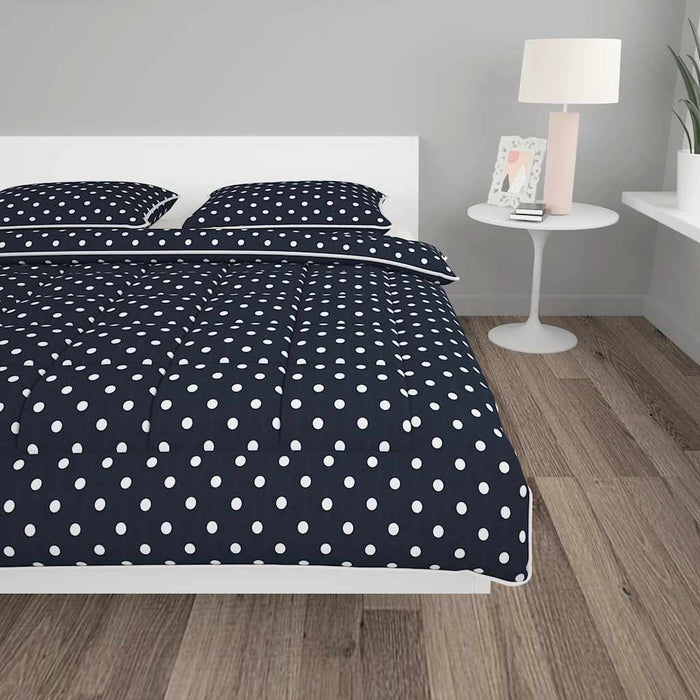 Set pilotă iarnă 3 piese albastru închis 240x220/80x80cm textil WALTI