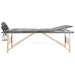 Masă de masaj cu 3 zone, cadru din lemn, antracit, 186 x 68 cm - WALTI WALTI