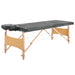 Masă de masaj cu 4 zone, cadru din lemn, antracit, 186 x 68 cm - WALTI WALTI