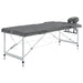 Masă de masaj cu 3 zone, cadru aluminiu, antracit, 186 x 68 cm - WALTI WALTI