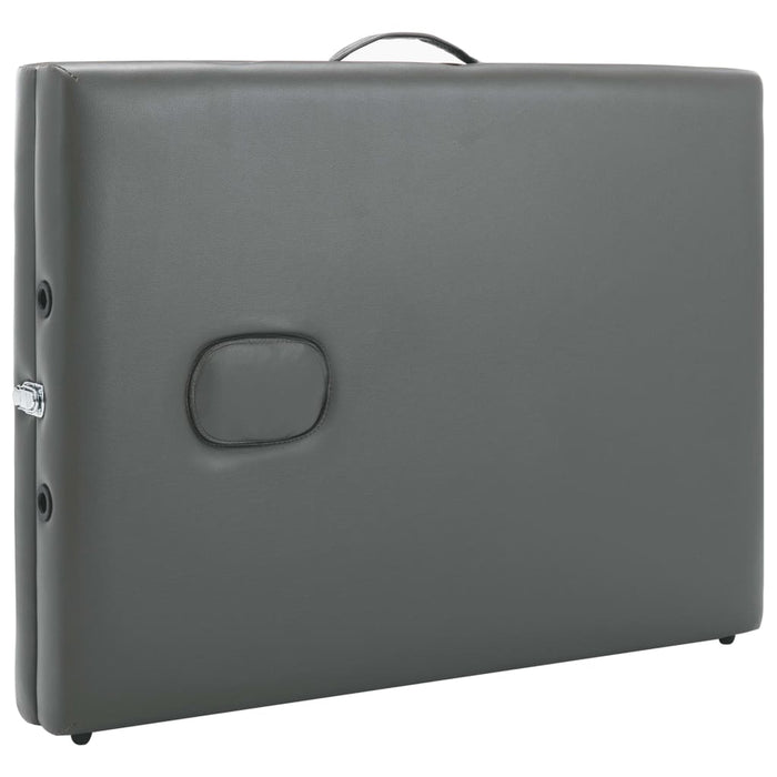 Masă de masaj cu 3 zone, cadru aluminiu, antracit, 186 x 68 cm - WALTI WALTI