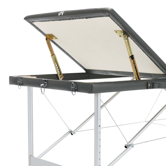 Masă de masaj cu 3 zone, cadru aluminiu, antracit, 186 x 68 cm - WALTI WALTI