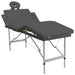 Masă de masaj cu 4 zone, cadru aluminiu, antracit, 186 x 68 cm - WALTI WALTI