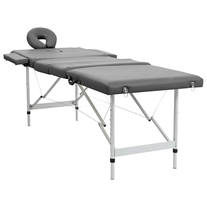 Masă de masaj cu 4 zone, cadru aluminiu, antracit, 186 x 68 cm - WALTI WALTI