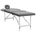 Masă de masaj cu 4 zone, cadru aluminiu, antracit, 186 x 68 cm - WALTI WALTI