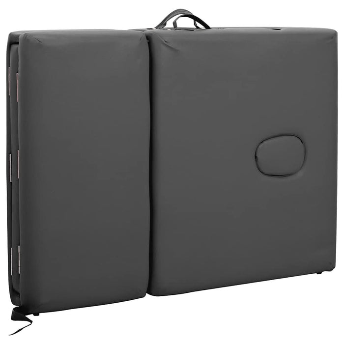 Masă de masaj cu 4 zone, cadru aluminiu, antracit, 186 x 68 cm - WALTI WALTI