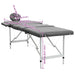 Masă de masaj cu 4 zone, cadru aluminiu, antracit, 186 x 68 cm - WALTI WALTI