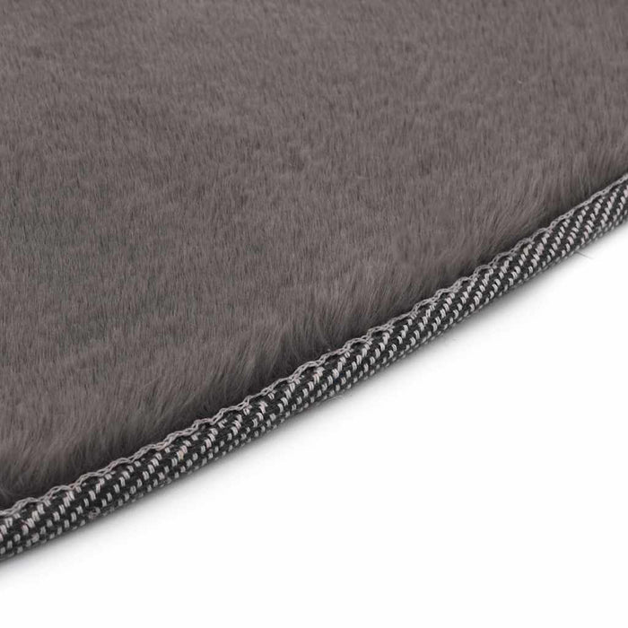 Covor, gri închis, 160 cm, blană ecologică de iepure WALTI