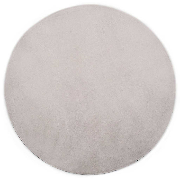 Covor, gri, 160 cm, blană ecologică de iepure WALTI