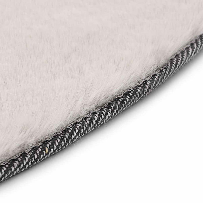 Covor, gri, 160 cm, blană ecologică de iepure WALTI