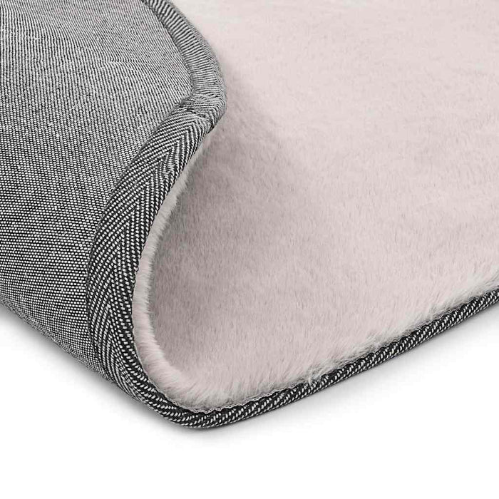 Covor, gri, 160 cm, blană ecologică de iepure WALTI