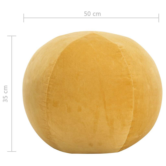 Taburet puf, galben, 50 x 35 cm, catifea WALTI