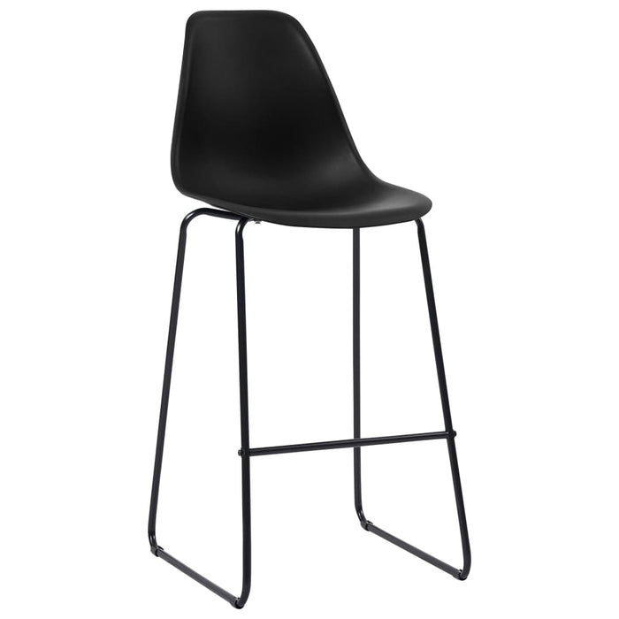 Scaune de bar, 2 buc., negru, plastic - WALTI WALTI