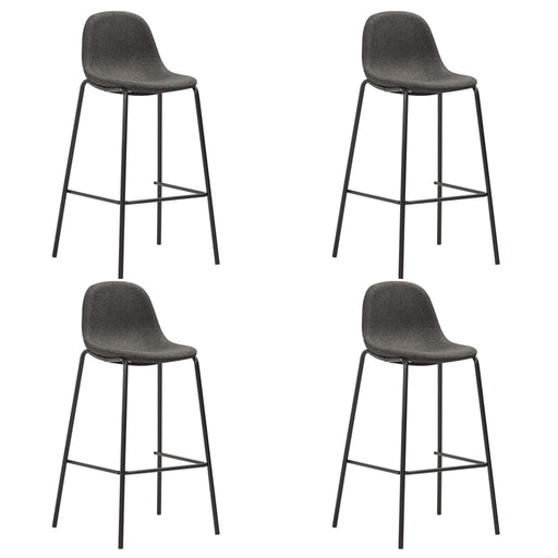Scaune de bar, 4 buc., gri închis, material textil - WALTI WALTI