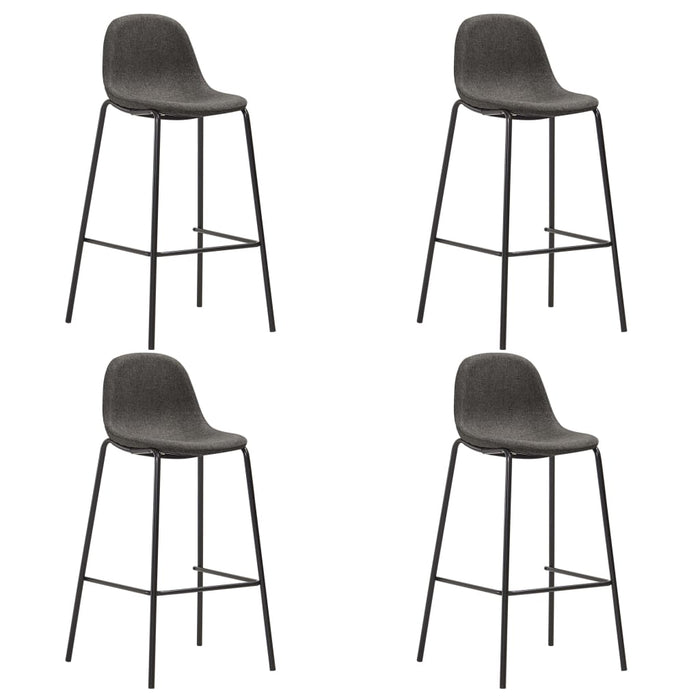 Scaune de bar, 4 buc., gri închis, material textil - WALTI WALTI