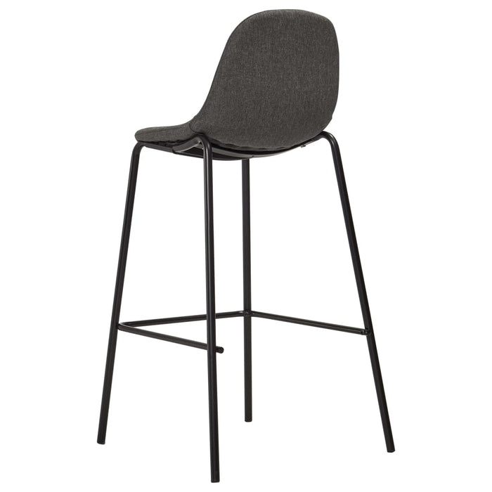 Scaune de bar, 4 buc., gri închis, material textil - WALTI WALTI