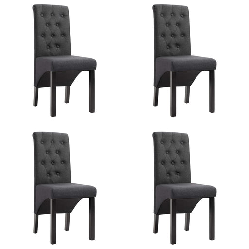 Scaune de bucătărie pivotante, 4 buc., gri închis, textil - WALTI WALTI
