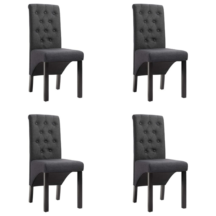 Scaune de bucătărie pivotante, 4 buc., gri închis, textil - WALTI WALTI