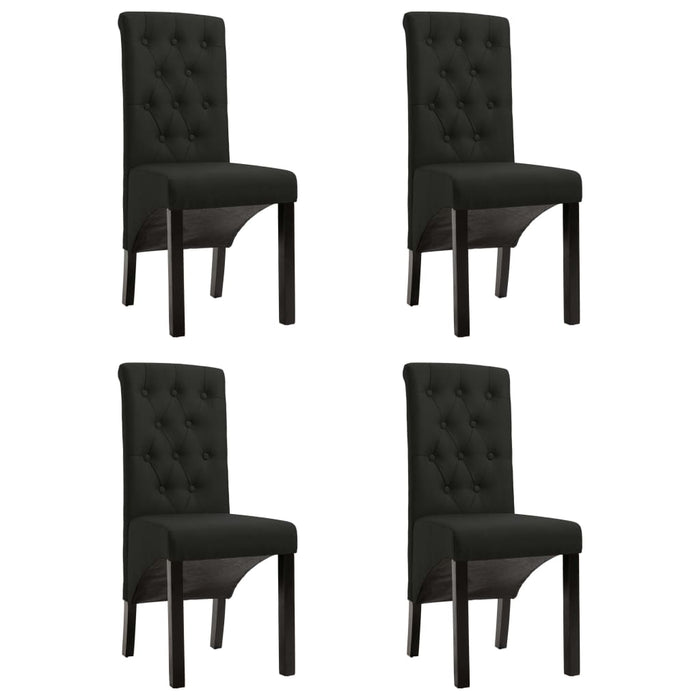Scaune de bucătărie, 4 buc., negru, material textil - WALTI WALTI