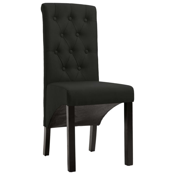 Scaune de bucătărie, 4 buc., negru, material textil - WALTI WALTI